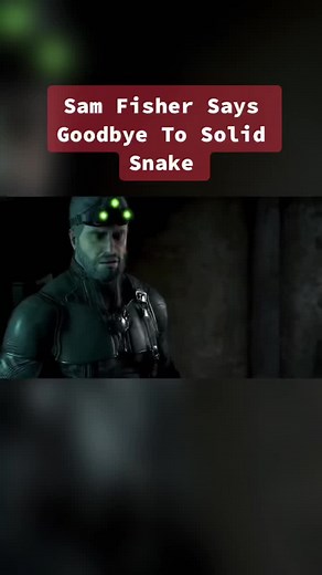 Sam Fisher Bids Farewell to Solid Snake: A Crossover Tribute