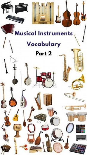 🎵 Musical Instruments in English Part 2 | Learn Music Vocabulary with Pictures #musicalinstruments