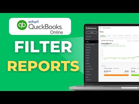 How to Filter Reports in QuickBooks Online