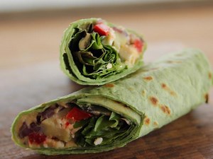 Heavenly Hummus Wrap with Homemade Hummus