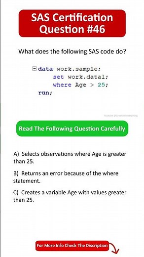 SAS Certification Questions | Question - 46