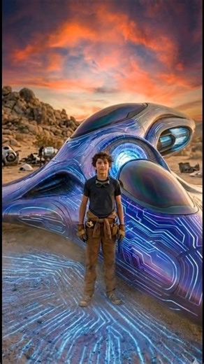 A boy crafted Alien jet!👽😨 #shorts