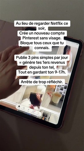 Commente MÉTHODE et je t'envoie les étapes exactes pour y arriver La plupart des filles ne savent pas ça mais tu peux littéralement générer tes premiers milliers d’euros simplement avec un compte Pinterest. Une méthode simple pour tout automatiser avec l'IA: visuels, descriptions, idées de contenus.... Tu ne réfléchis plus, tu appliques simplement #pinterest #amazon #businessenligne #travailadomicile #pourtoiiiiiii