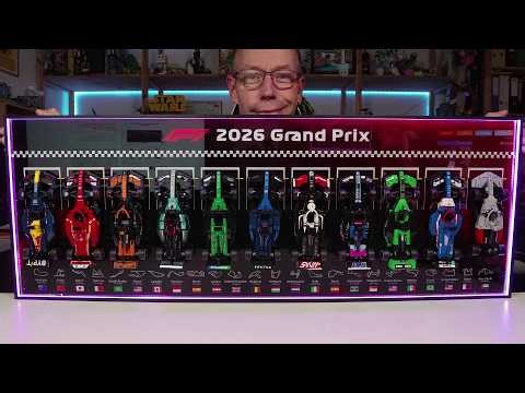 All LEGO Speed Champions F1 Cars on Display Wall Frame from Icuanuty