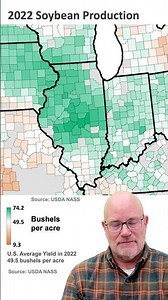 2022 County Soybean Yields #shorts