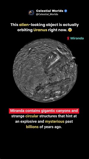 Miranda: The Frankenstein Moon of Uranus 😳 #shorts #space #viral #trending #planet #universe #nasa