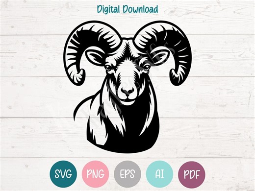 Bighorn Sheep SVG: Clipart Cut Files for Cricut, Silhouette, Laser Engraving, Sublimation (digital Download) - Etsy