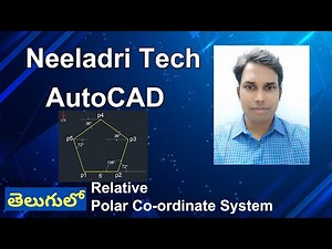 Neeladri Tech | AutoCAD Relative Polar Coordinate system simple example-4 in Telugu