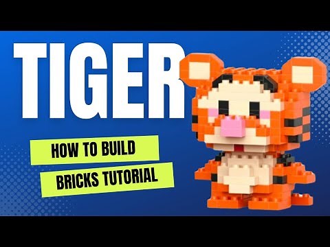 Mini LEGO TIGER Bricks Tutorial (bahasa)