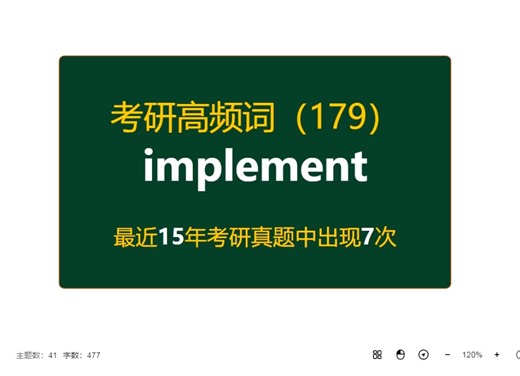 考研英语高频高营养核心单词（179）：implement