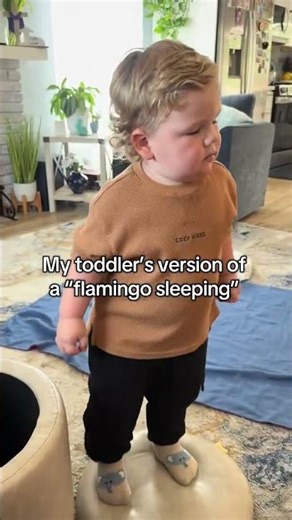 The cutest flamingo I've ever seen! 'e #toddlersoftiktok #funnykids #funnvtoddler