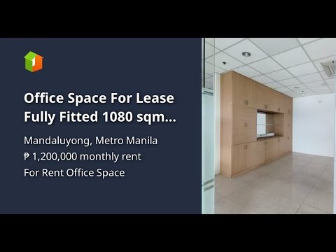 Office Space For Lease Fully Fitted 1080 sqm Shaw Mandaluyong