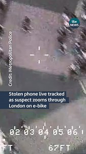 The Met Police has released footage of a dramatic chase, showing how officers tracked down and arrested a phone thief by following the stolen device in real time. A man on an e-bike was seen riding through central London, reportedly narrowly missing pedestrians. A police helicopter followed the suspect while guiding motorcycle officers on the ground. He was arrested near Marble Arch less than an hour after the robbery. #itvnews | ITV London