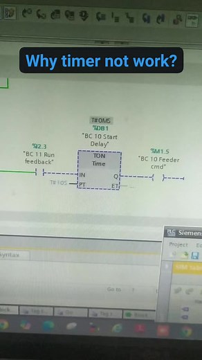 Timer not working inTia Portal #automation #faults #Error #TIAPORTAL #PLCError | Electrical Engineering Question & Solution & Learning