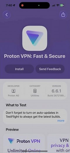 Installing Proton VPN Beta on iPhone – First Look! 🔒 #TestFlight #iOS26 #ProtonVPN #VPN