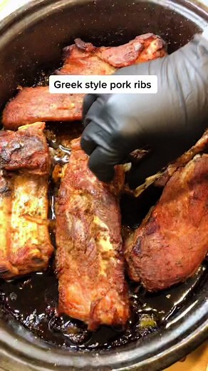 Greek style oven roasted pork ribs #greekbakedporkribs #greekstyleporkribs #greekroastedporkribs #greekstylebakedporkribs #greekketo #greekstyleketo #ketogreekstyle #GreekFoodNow