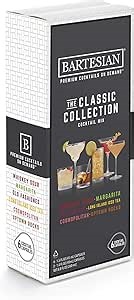 bartesian The Classic Collection cocktail Mixer capsules, Variety Pack of 6 , for bartesian Premium cocktail Maker (55350)