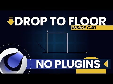 Drop To Floor No Plugins Cinema 4D | Non-Destructive Technique | Geometry Axis