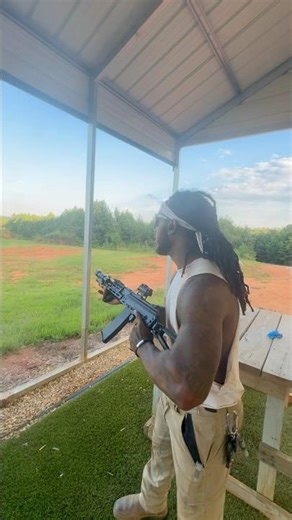 AK 102 KNOCK DOWN POWER #dreko #arp #ak #556 #glock #gun #viral #guns #educational #steel #airsoft