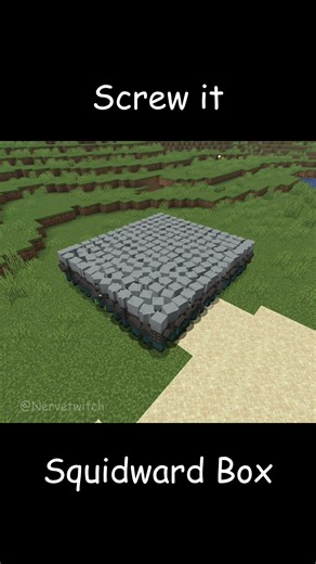 Squidward Box #minecraft #minecrafthumor #minecraftshorts