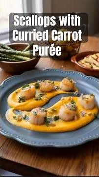 Seared Scallops with Curried Carrot Purée – Restaurant-Style Scallops at Home