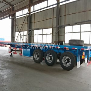 [Hot Item] 3 Axle 4 Axles 20FT or 40FT Flat Bed Flatbed Semi Trailer Shipping Container Gooseneck Chassis Semi Trailer