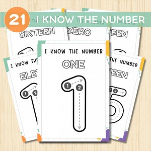 I Know the Numbers Worksheet, 0–20 Number Tracing Activity, Preschool, Kindergarten, Pre-k Printable Activity Book, Trace Learning Activity - Etsy Australia