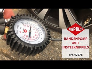 Airpress bandenpomp met insteeknippels 12 bar - 42078