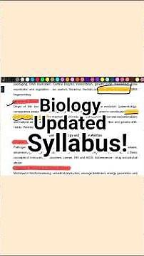 Major Change! CBSE Biology Syllabus Update!