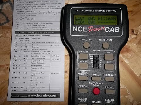 Forgotten cv setting no problem with the NCE Power cab