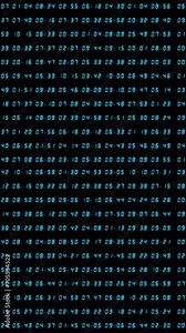 counting numbers, time and code information in vertical