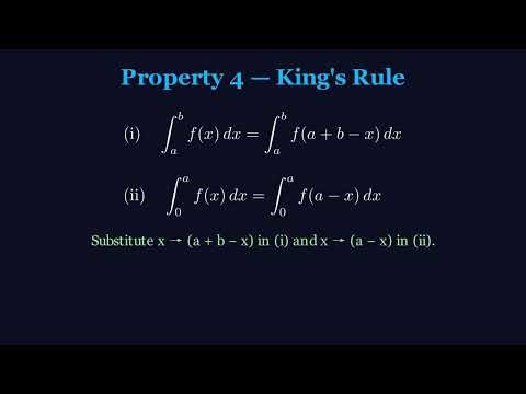👉“All Properties of Definite Integrals Explained Simply 🔥”