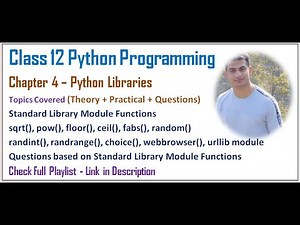 Python Libraries | Class 12 Computer Science with Python (Video 28)