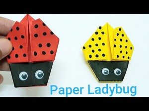How to make a paper Ladybug ,origami Ladybug easy DIY