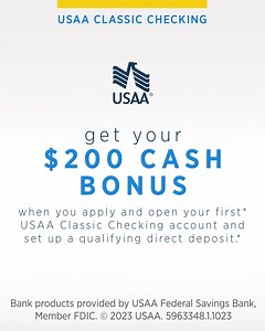 26K views · 42 reactions | Only USAA members get $200 when they apply and open their first* USAA Classic Checking account and set up a qualifying direct deposit.* Limitations apply. Go to “Learn More” for details." | USAA | Facebook