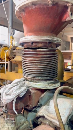 Cracked bellows replacement in progress. #caterpillar #thegasengine #bellows
