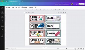 Customizable Labels for Storage Unit, 24-drawer Plastic Storage Cabinet Labels, Teacher Labels, Canva Template, Akro-mils 24-drawer Unit - Etsy