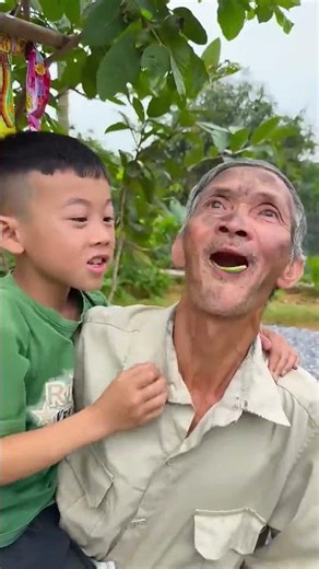 baby picks candy canes for poor grandpapa #funny #comedy#outdoors