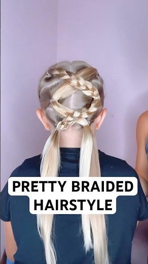 PRETTY BRAIDED HAIRSTYLE | Audrey and Victoria #hairstyles #hairtutorial