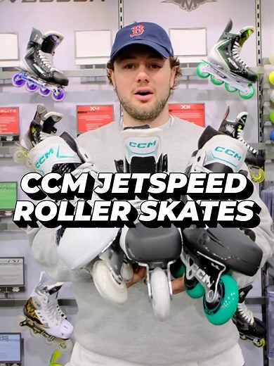 Turn heads and hit the pavement with the all new CCM Jetspeed roller line! Check them out in store and online #rollerhockey #hockeyshop #hockeytok #hockeymemes #hockeyplayer #hockeyplayers @tapeguyluke @ccm.hockey