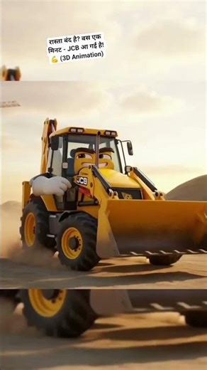 रास्ता बंद है? बस एक मिनट - JCB आ गई है! 💪 (3D Animation) #funny