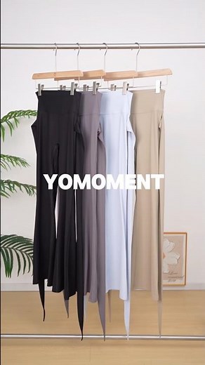 yomoのニッチ工夫デザイン！💃動くたびに揺れるフレアスリーブとイレギュラーヘムで大人フェミニン魅せ🌸#ヨガウェア #yogasuit #yomoment