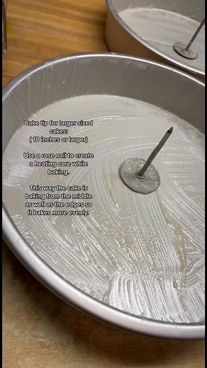 Baking Tip: Using a Rose Nail as a Heating Core for Larger Cakes