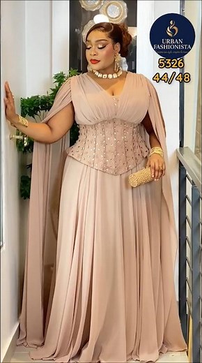 Cette robe beige luxe 😍 parfaite pour un mariage royal ✨