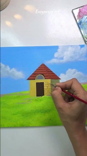Studio ghibli inspired painting/ Acrylic painting tutorial
