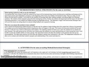 Lesson Plan Example 1 Tutorial Video