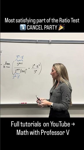 The Most Satisfying Part of the Ratio Test ✨ Cancel Party! | Calc 2 Sequences & Series