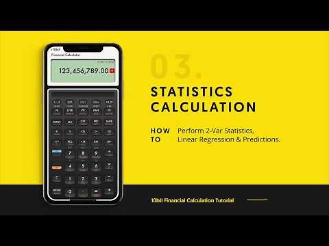 10bII Financial Calculator - Statistics Tutorial & Example