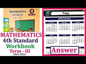 4th standard Maths workbook term 3 unit 5 Time l Ennum Ezhuthum Term 3 Workbook Answers 2026 #4thstd