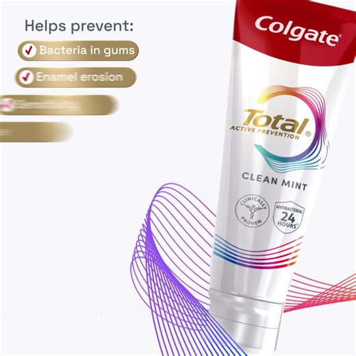 86 reactions | Introducing Colgate Total's NEW powerful and patented formula that provides the most advanced prevention of oral problems, stopping bad breath before it even starts* *with brushin twice a day and continious use for 4 weeks" | Colgate Latinoamérica | Facebook